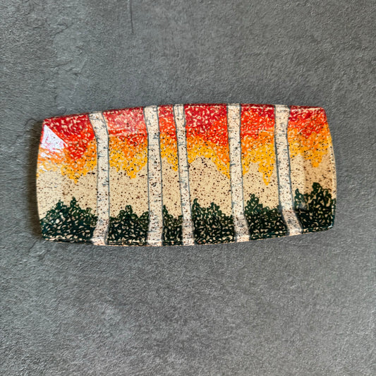 Rectangular Fall Birch Tree Tray