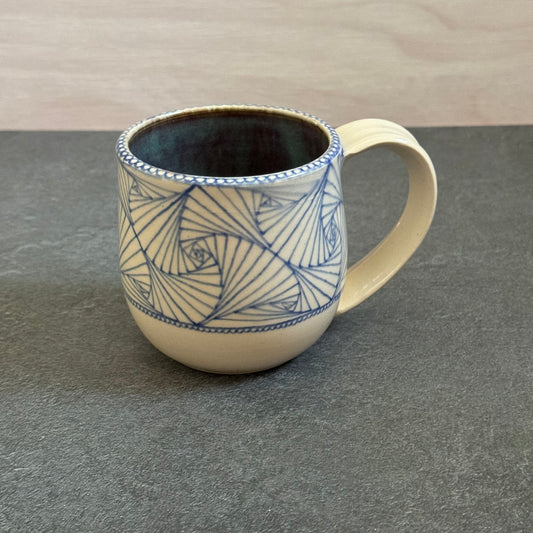 Blue Ginkgo Mug