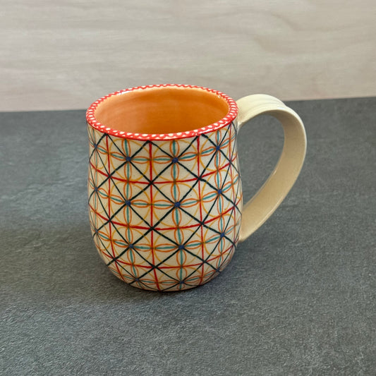 Orange Patterned Mug