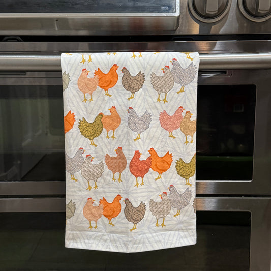 Chicken Chat Tea Towel